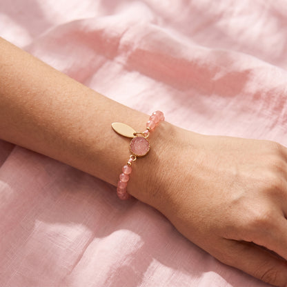 Pulsera Piedra Rosa